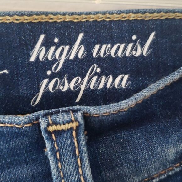 7 For All Mankind High Waist Josefina Boyfriend JeanDistressed Indigo Womens 28 - Picture 3 of 9